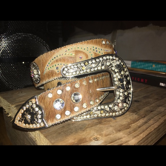 Nocona Rhinestone Western Belt - Picture 3 of 6
